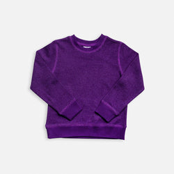 Cotton Cashmere Plain Fabric Crewneck Sweater