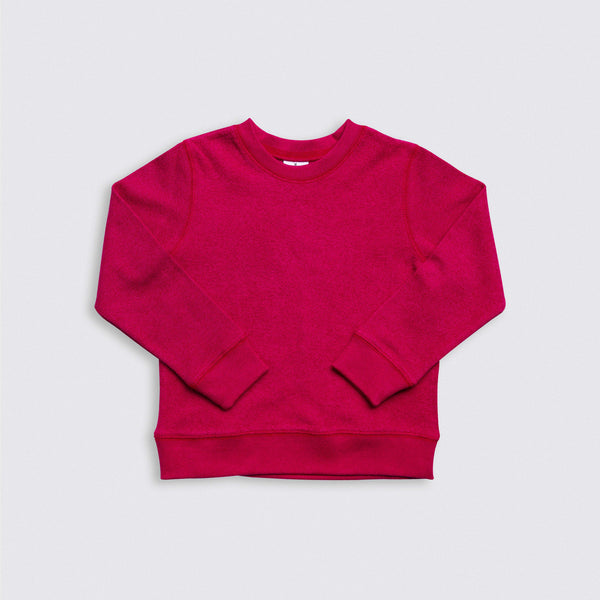 Cotton Cashmere Plain Fabric Crewneck Sweater