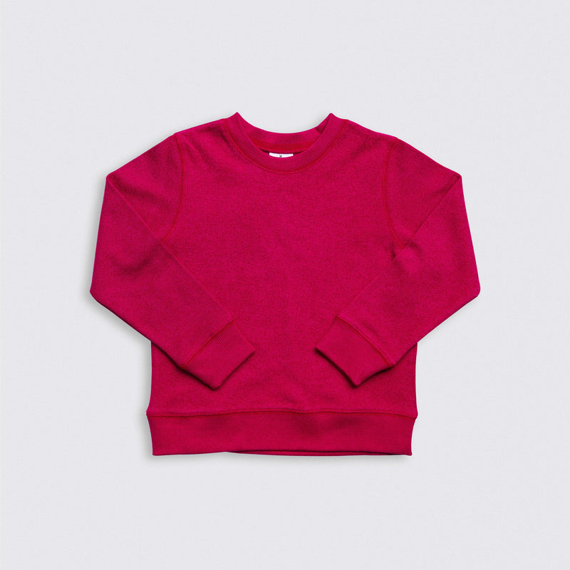 Cotton Cashmere Plain Fabric Crewneck Sweater