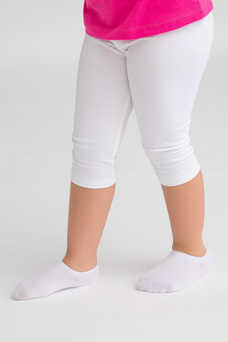 Stretch Cotton Terry Plain Capri Leggings