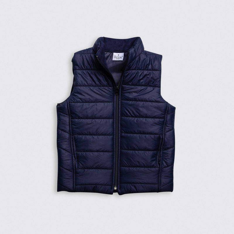 Nylon Microfiber Plain Quilted Puffer Vest Jacket