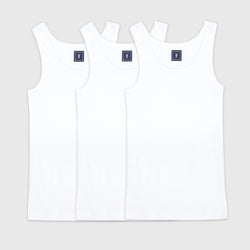 Boys 3-Piece Ribbed Cotton Tanks Undershirts Set