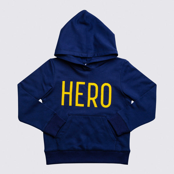 Light Brushed Cotton Hero Embroidery Hooded Sweatshirt