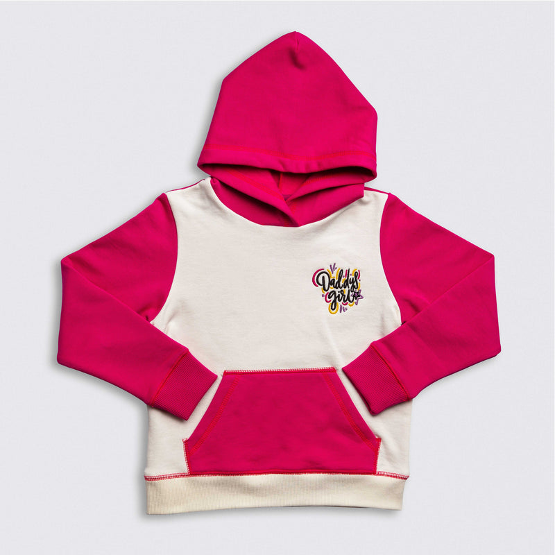 Heavy Brushed Cotton Daddy's Girl Embroidery Hooded Sweatshirt