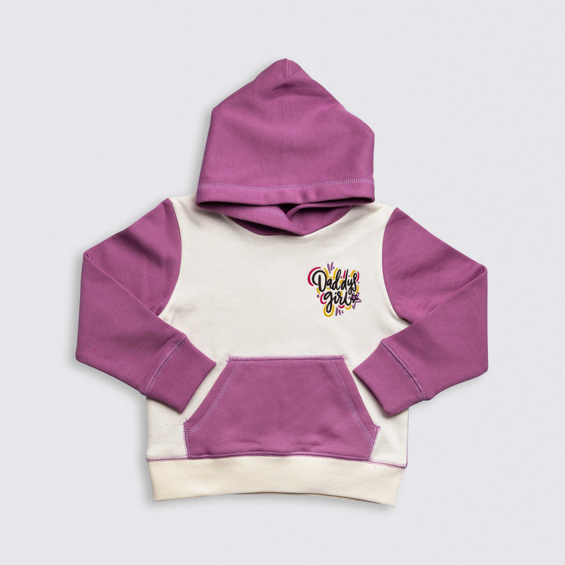 Heavy Brushed Cotton Daddy's Girl Embroidery Hooded Sweatshirt