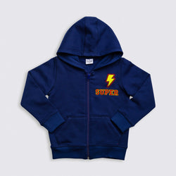 Heavy Brushed Cotton Super Embroidery Hooded Full-Zip Sweatshirt