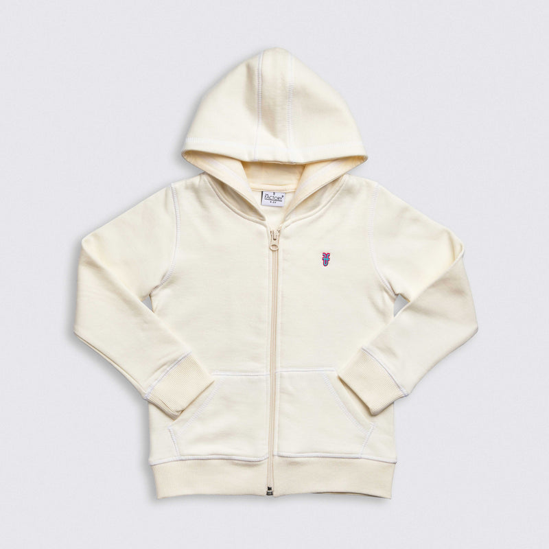 Heavy Brushed Cotton Logo Embroidery Hooded Full-Zip Sweatshirt