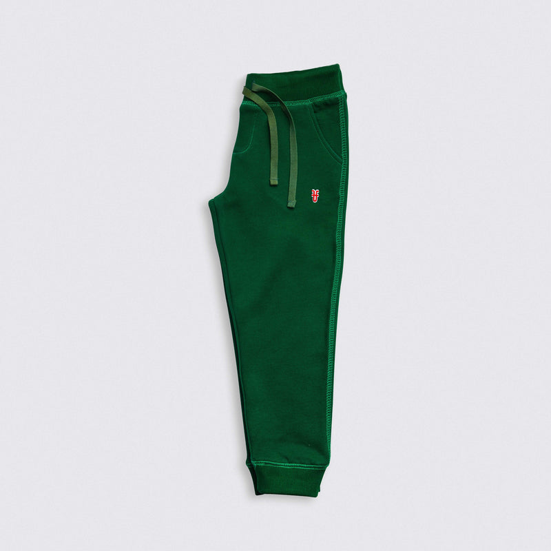 Heavy Brushed Cotton Logo Embroidery Jogger Sweatpants