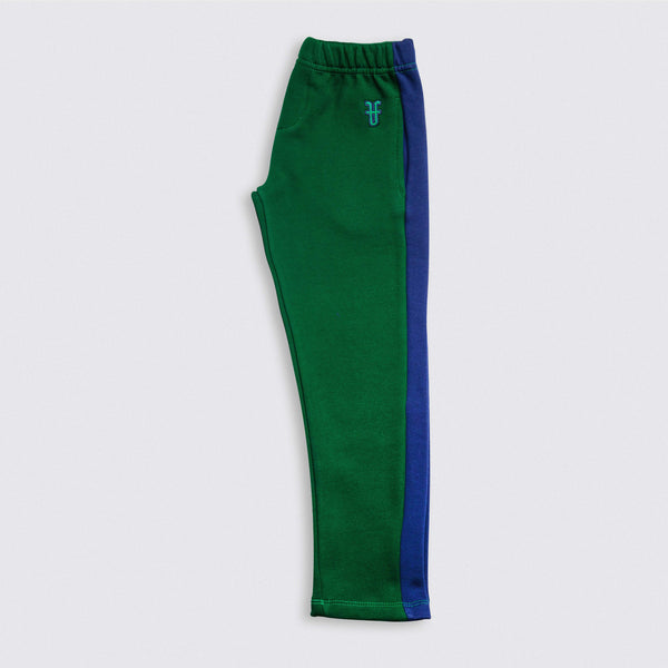 Heavy Brushed Cotton Logo Embroidery Side Striped Sweatpants