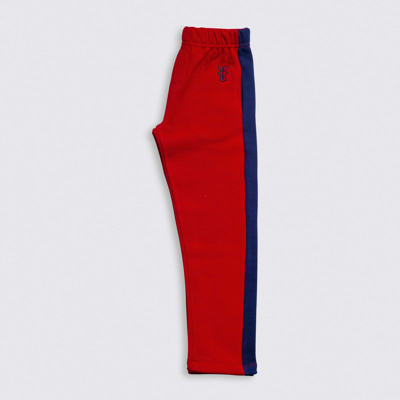 Heavy Brushed Cotton Logo Embroidery Side Striped Sweatpants