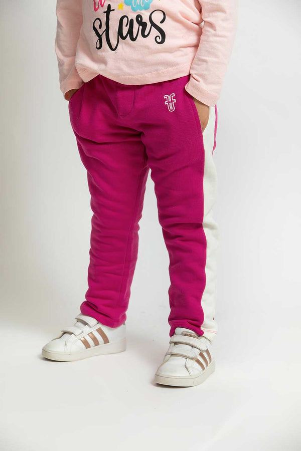 Heavy Brushed Cotton Logo Embroidery Side Striped Sweatpants