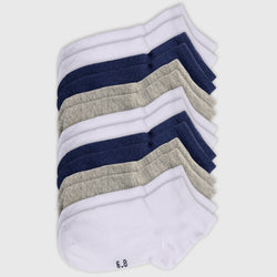 Boys Plain Ped 7-Days Pack of Socks