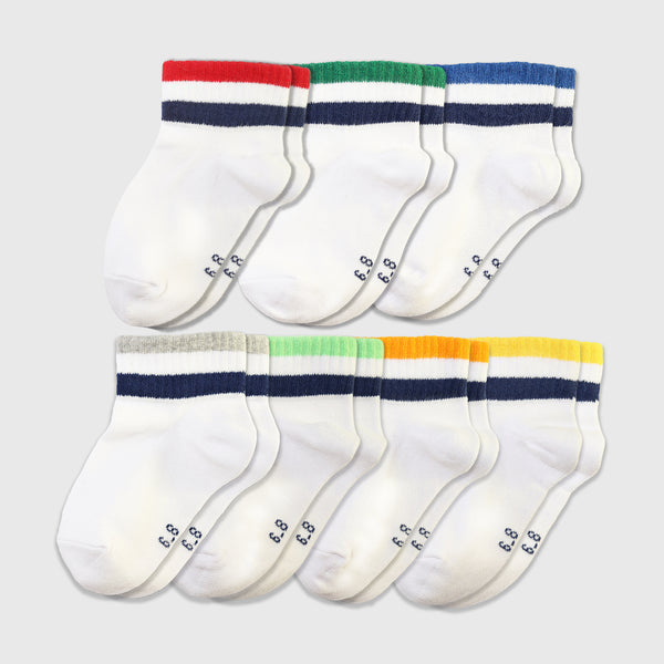 Boys Athlete Color Stripes 7-Days Pack of Socks