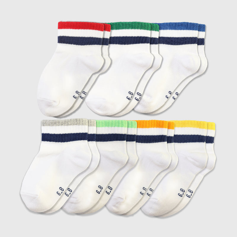 Boys Athlete Color Stripes 7-Days Pack of Socks